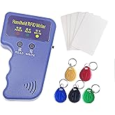 HECERE Handheld 125khz Copier RFID Smart 125khz Card Duplicator Used for T5577 or EM4305+5pcs T5577 Keychains +5 T5577 Cards