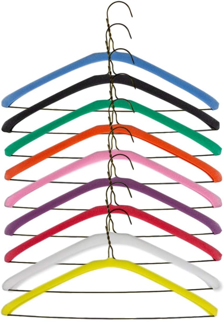 Foam Hanger Covers by Ultra Essentials - Designed for Wire, Plastic, and Wooden Hangers, Hang Trousers, Coats, Shirts, Tank Tops, & Dresses, Closet Organizer, Hanger Rack Compatible, 45 Count, Yellow