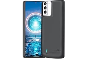 BAHOND Battery Case for Samsung Galaxy S21 5G, 4800mAh Rechargeable Extended Battery Charging Charger Case, Add 100% Extra Juice, Not for S21+ or S21 Ultra (6.2 inch) Black
