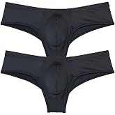 Jaxu Men's Enhancing Bulge Pouch Cheek Underwear Hipster Brazilian Bikini Boxer Briefs Second-skin Feel Sports Underpants