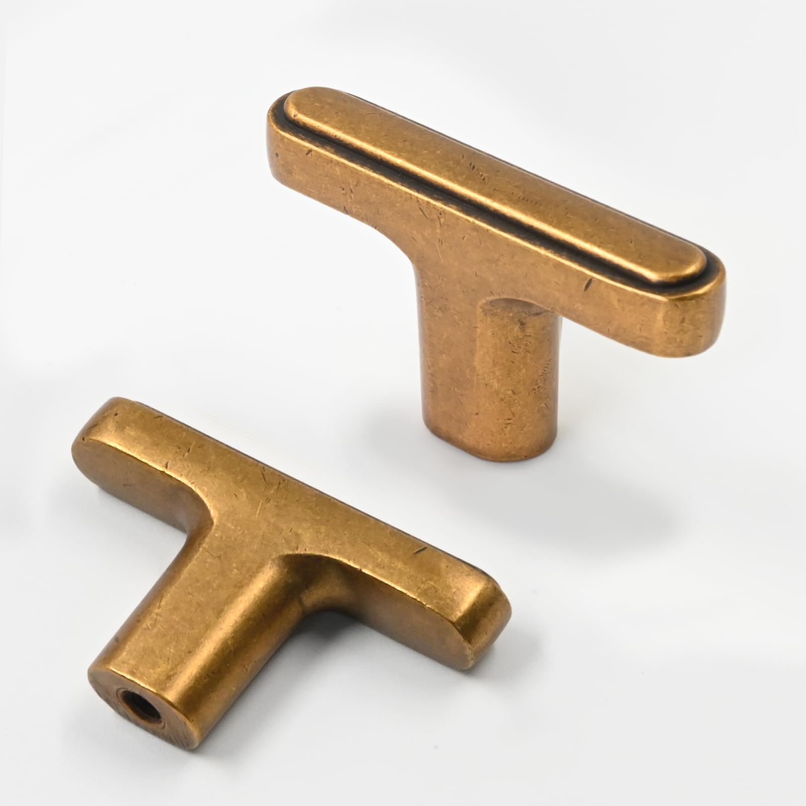 Photo 1 of Asidrama 10 Pack Antique Brass Kitchen Cabinet Knobs Dresser Knobs Drawer Knobs Cabinet Hardware Zinc Knobs for Dresser Drawers