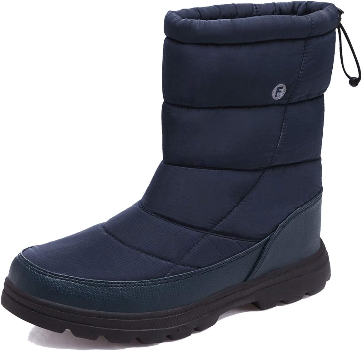 EXEBLUE Men Women Winter Snow Boots,Unisex Water-Resistant Mid Calf Boots with Fur Lining Outdoor
