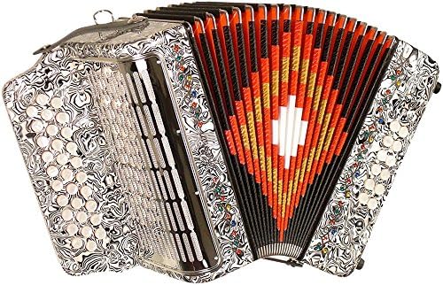 SofiaMari SM-3112 31-Button 12 Bass Accordion GCF Zebra