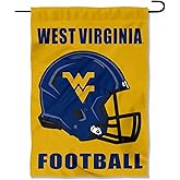 West Virginia Football Helmet Garden Flag