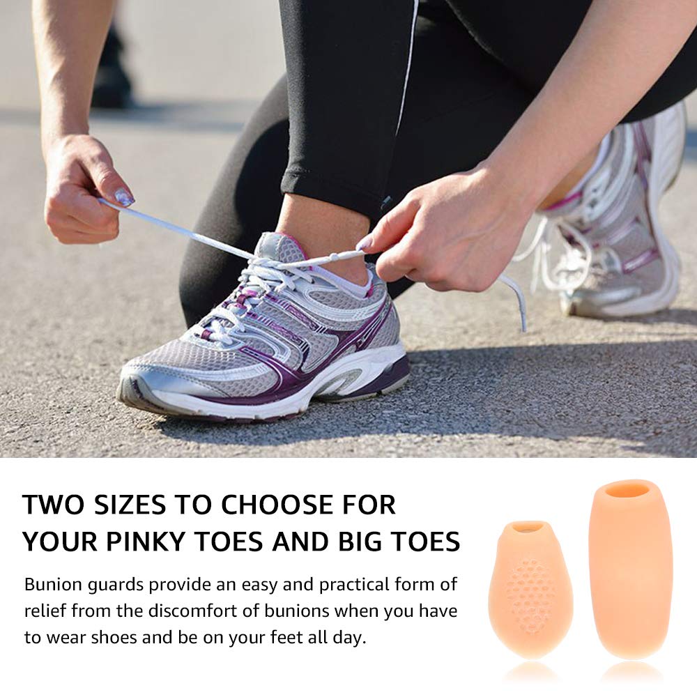 Dr. Foot Bunion Protector Pads, Toe Guards For Pinky Toes and Big Toes, Tailors Bunion Gel Shields Cushion