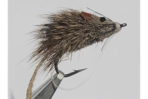 Flies Direct Mouse Rat Assortment Trout Fishing Flies,Pack of Four,Brown