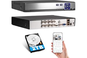 KERUI 8Channel DVR 8CH Security DVR Recorder Supports 5MP Hybrid 5-in-1 AHD/TVI/CVI/CVBS/IP Analog Camera DVR with Human Dete