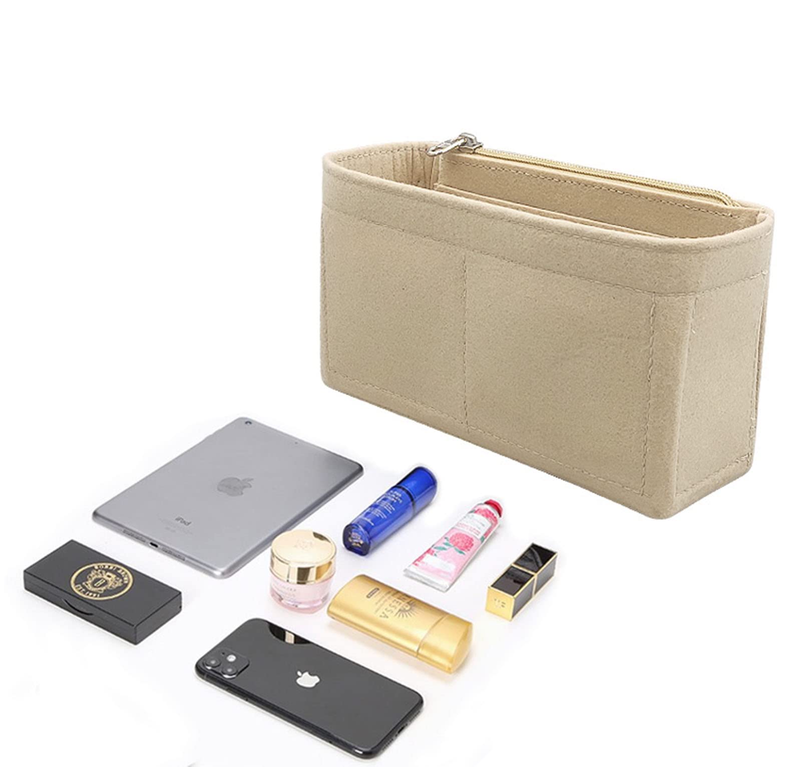 Lckaey Purse Organizer Insert for Chanel bag organizer insert reissue mini bags for women2001pink-S