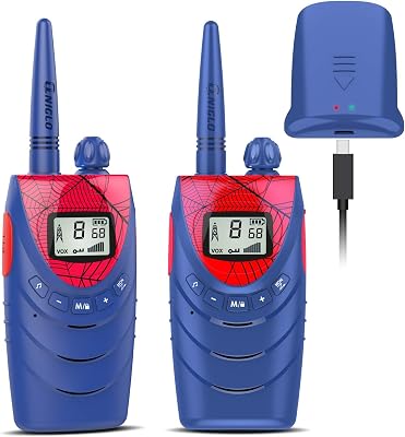Spiderman Walkie Talkie Recarregável Crianças, Brinquedos dos 3 aos 12 Anos