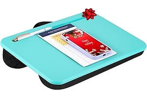 LapGear Compact Lap Desk - Aqua Sky - Fits Up to 13.3 Inch Laptops - Style No. 43109