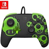 PDP Rematch Wired Gaming Controller: 1-Up Mushroom, Nintendo Switch 2, Lite | Switch Licensed, OLED, Glow-in-the-Dark Design, Audio Controls, 2 Mappable Back Buttons, Gamepad, Super Mario 1-Up Mushroom