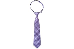 Retreez Tartan Plaid Styles Woven Microfiber Pre-tied Boy's Tie