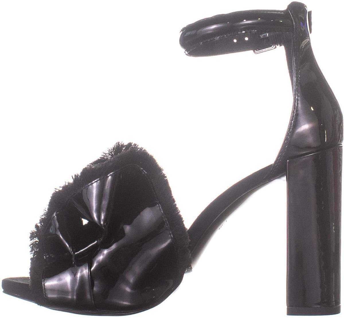 black patent leather dress sandals