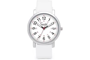 Speidel Original Scrub Watch™ for Nurse, Medical Professionals and Students – Various Medical Scrub Colors, Easy Read Dial, Military Time with Second Hand, Silicone Band, Water Resistant