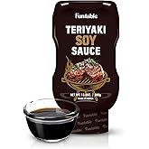 Funtable Teriyaki Soy Sauce (13.40 oz, Pack of 1) - Korean Authentic Sweet Soy Sauce, Ideal for Dipping, Marinating, & Seasoning Korean Bulgogi, Meats, & Grilled Dishes.