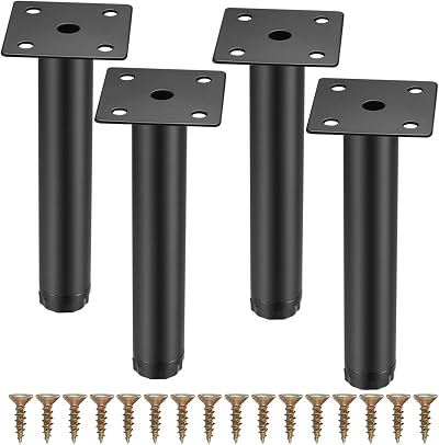 Fulushouxi 4 Pcs Adjustable 15cm Furniture Legs Metal Sofa Feet