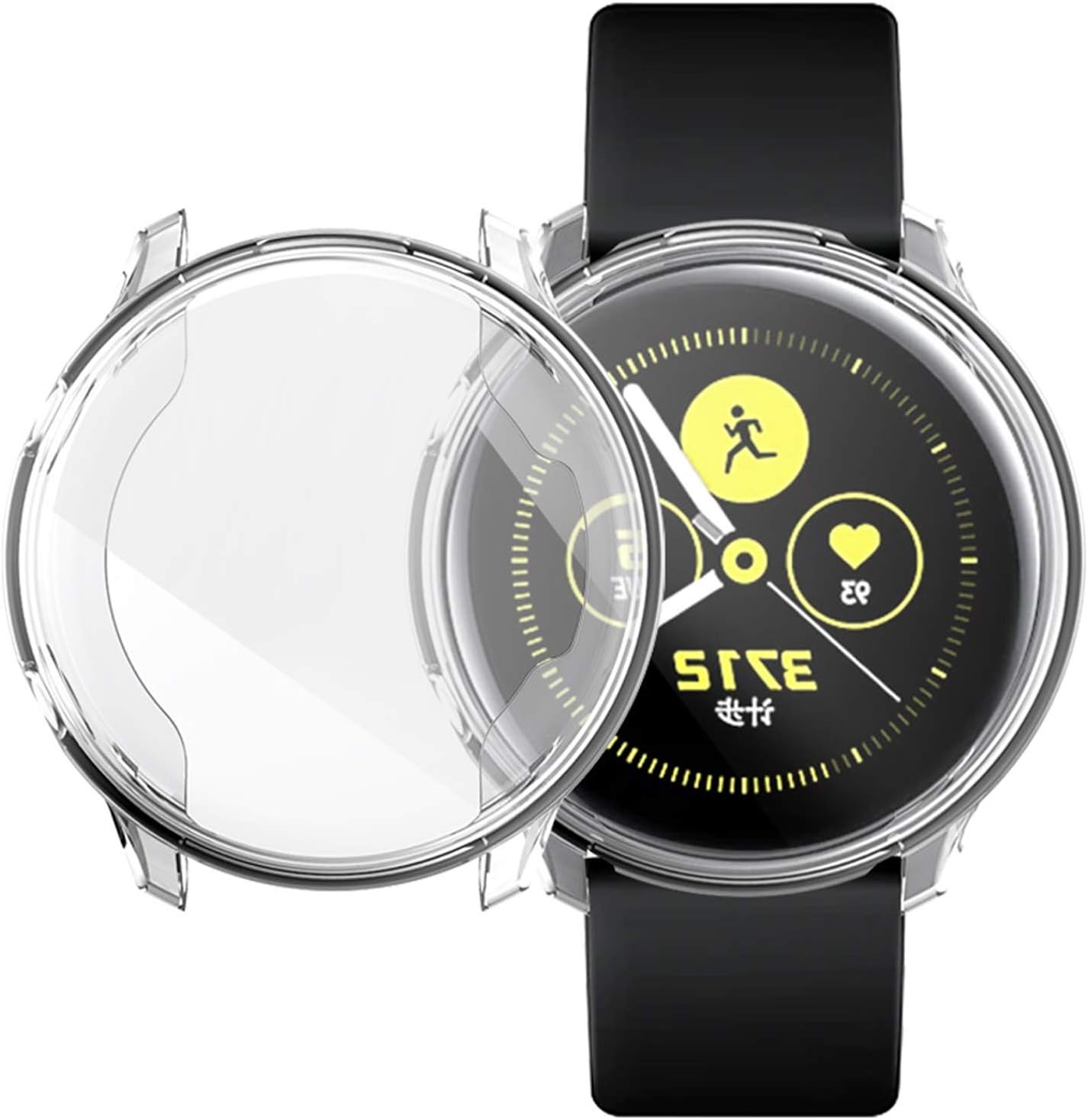 UPSTONE Screen Protector Case for Samsung Galaxy Watch Active 40mm, All Around Ultra-Thin Soft TPU Clear Touch Screen Protector Bumper Cover Case for 2019 Samsung Galaxy Watch Active Smartwatch(Clear)
