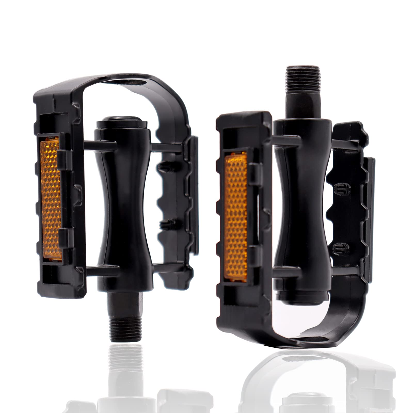 Bicycle Pedals Road Bike,Cycle Pedals,Bike Pedals Metal,Aluminum Alloy Durable Sealed Bearing Axle Bicycle Pedals For Universal Mountain Bike Road Bike Trekking Bike A Pair (Black)