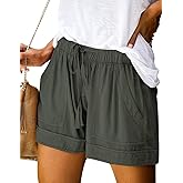FEKOAFE Womens Shorts 2026 Comfy Summer Drawstring High Waist Cotton Shorts for Women Trendy(S-2XL)