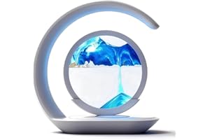 Evadore Lumaflow Sandscape Charger, 3-in-1 Sandscap Lamp, Sleep Aid Lamp/Wireless Charger/Sand Display, 3D Moving Sand Pictur