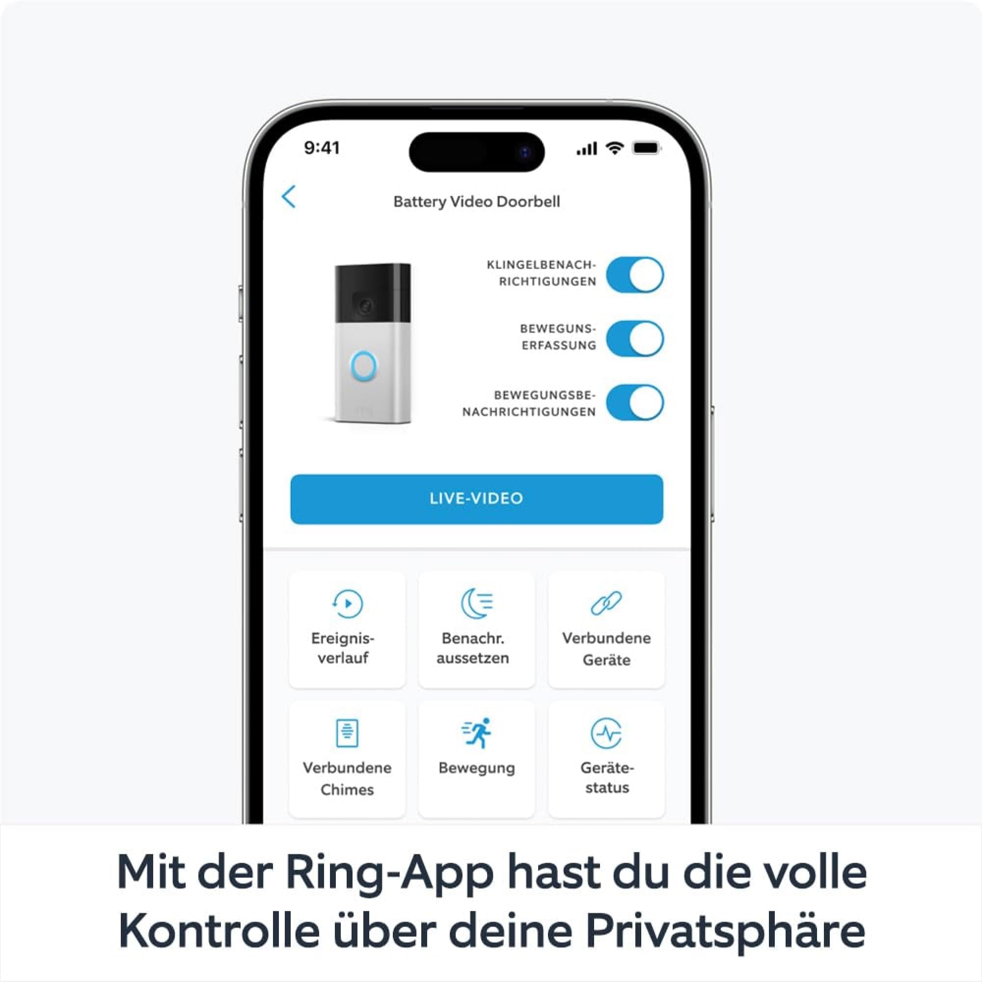 Ring Akku-Videotürklingel (Battery Video Doorbell) + Chime (3. Gen.) | Kabellose Videotürklingel-Sicherheitskamera | Kopf-bis-Fuß-Aufnahme, einfache Installation | 30 Tage Gratiszeitraum für Ring Home 5