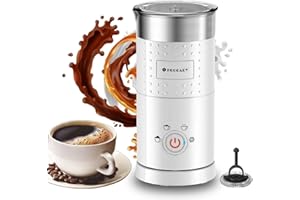 Huogary Electric Milk Frother and Steamer - 4 in 1 Automatic Milk Steamer, 300ml/10.1oz Hot& Cold Foam Maker and Milk Warmer 