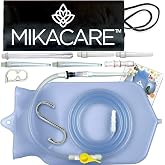 Enema Bag Kit 2 Quart - Silicone Coffee Enema &amp; Colon Cleanse Home Kit | Medical Grade Silicone, BPA &amp; Phthalate Free, 6 Nozzles, 6-Foot Tubing, Leak Resistant &amp; Easy to Clean