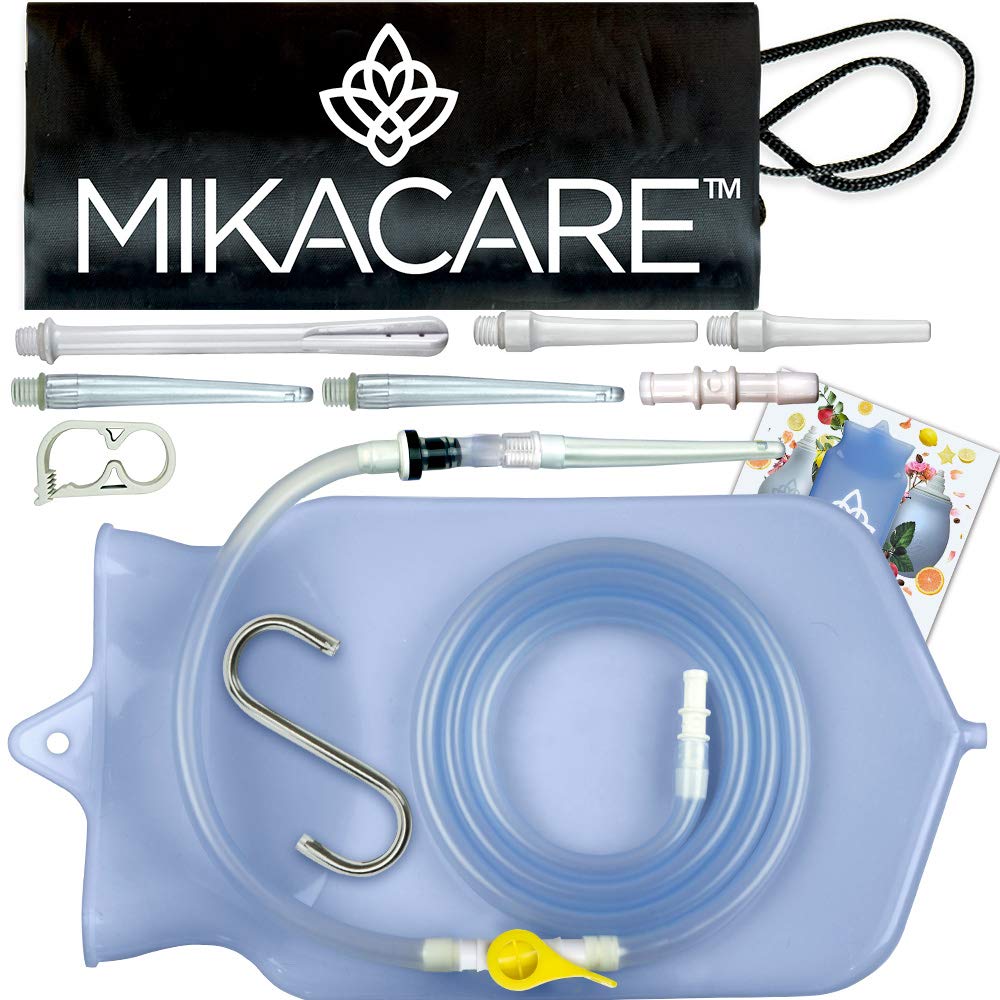 Photo 1 of Mikacare Enema Bag Kit - 2 Quart Clear Non-Toxic Silicone - Coffee for Colon Cleansing and Detox - Home Colonic Kit