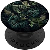 Green Botanical Jungle Wild Leafs PopSockets Adhesive PopGrip