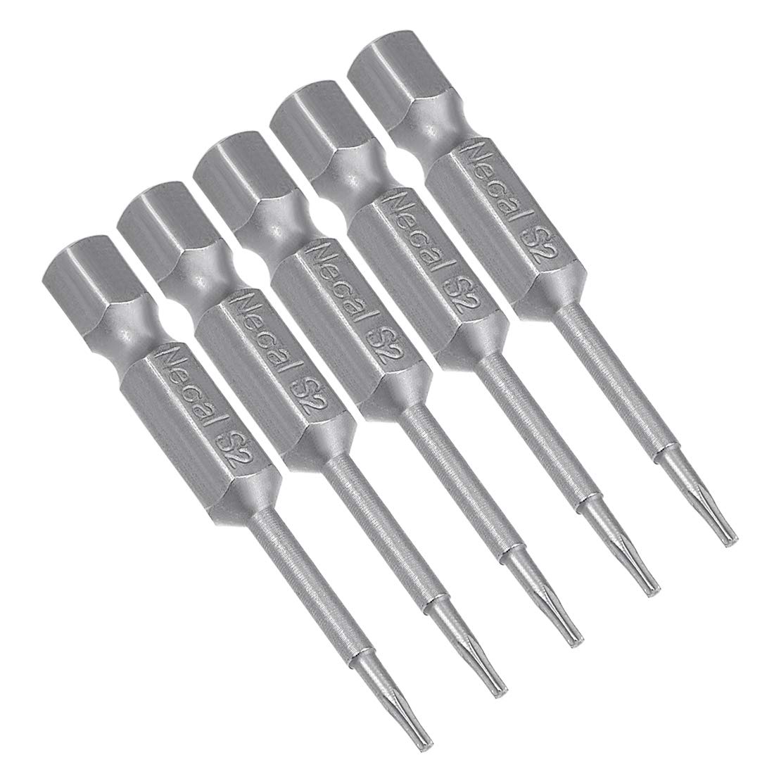sourcing map 5 Pcs T5 Magnetic Torx Screwdriver Bits, 1/4 Inch Hex Shank 2-inch Length S2 Screw Driver Kit Tools