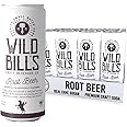 Wild Bill's Classic Root Beer Soda Classic Craft Soda Pop Soft Drinks, Sodas Made with Pure Cane Sugar, Caffeine Free, NO High Fructose Corn Syrup, Gluten Free, Vegan, Low Sodium, 12 Oz 12 Pack
