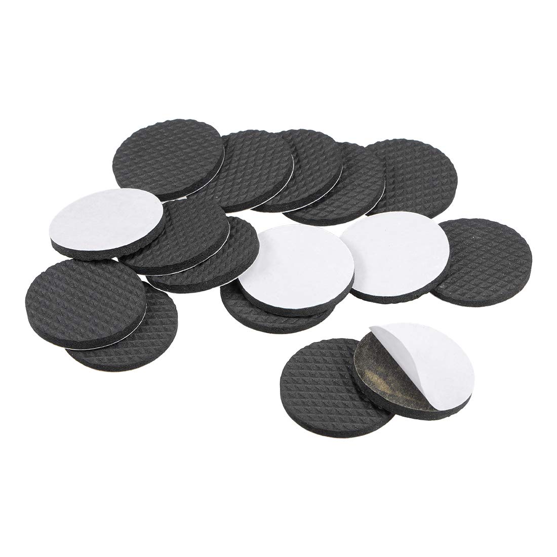 sourcing map Furniture Pads Adhesive EVA Pads 40mm Dia 4mm Thick Round Black 36Pcs