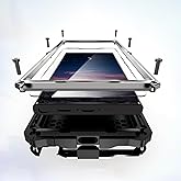 Lunivop for Samsung Galaxy S25 Ultra Case Heavy Duty Metal Phone case with Built-in Screen Protector Lens Protective dust Proof Military Grade Rugged [The Fingerprints Don't Work] Silver