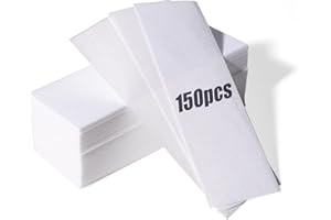 BESTIENOLY 150pcs Waxing Strips for Hair Removal: Body and Facial Non Woven Waxing Paper - Large Size for Soft Wax Sugar Paste Hard Wax