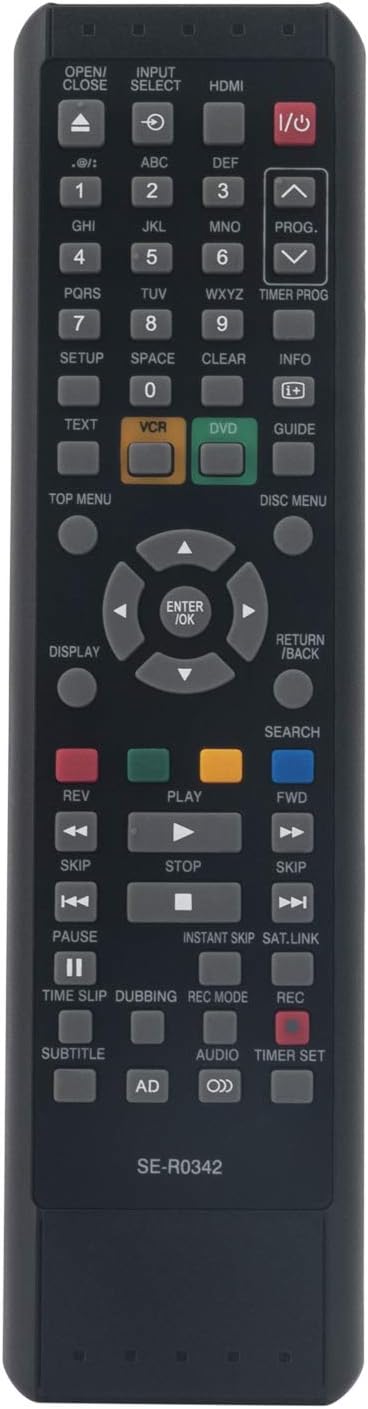 SER0342 Remote Control Replacement - VINABTY SE R0342 Remote Control for Toshiba SE-R0342 DVD Recorder Remote Controller