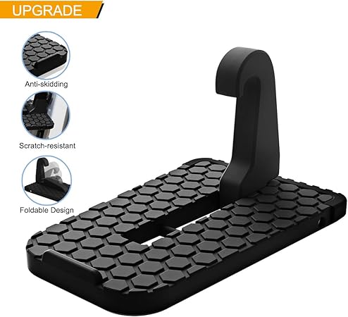 Amazon U字型スラムラッチドアステップ 自動車のルーフトップルーフラックに簡単にアクセスできる安全ハンマー機能付き 車 ジープ Suv用ドアステップ カーキャリア ルーフボックス 車 バイク