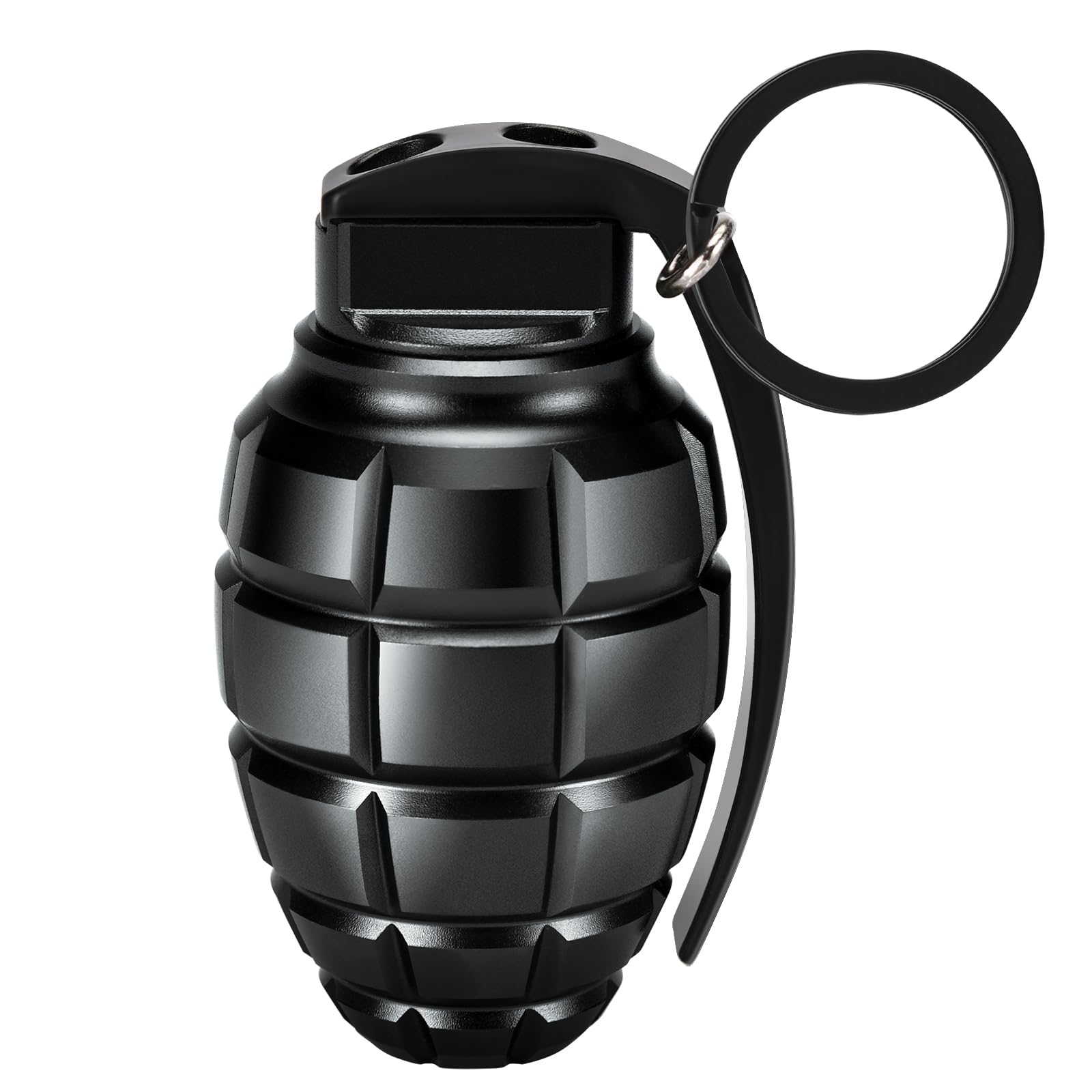 Aufew Small Travel Pill Box Portable Waterproof Pill Container with Keyring and Carabiner Pocket-Sized Aluminum Pill Case for Daily Medication - Matte Black