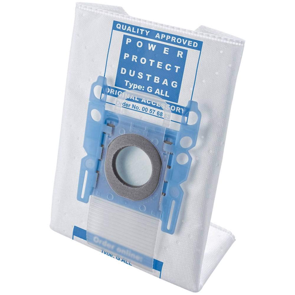 Siemens 4x vacuum cleaner bags PowerProtect type G ALL, VZ41FGALL, 99.9% fine dust filtration, higher cleaning performance, 50% longer service life, suitable for all ranges except VS08 and VS01