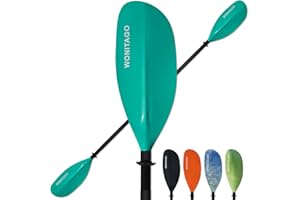 WONITAGO Kayak Paddles with Alloy Shaft and PP Blade, Floating Kayaking Oars, Adjustable 230-250 cm/90-98 Inches, 210-230 cm/82-90 Inches