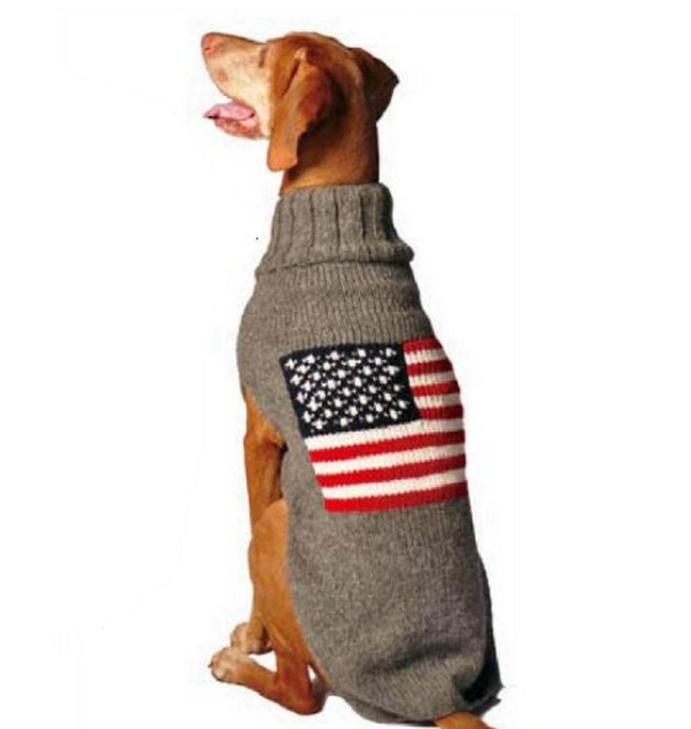 Chilly Dog American Flag Sweater, 3X-Large