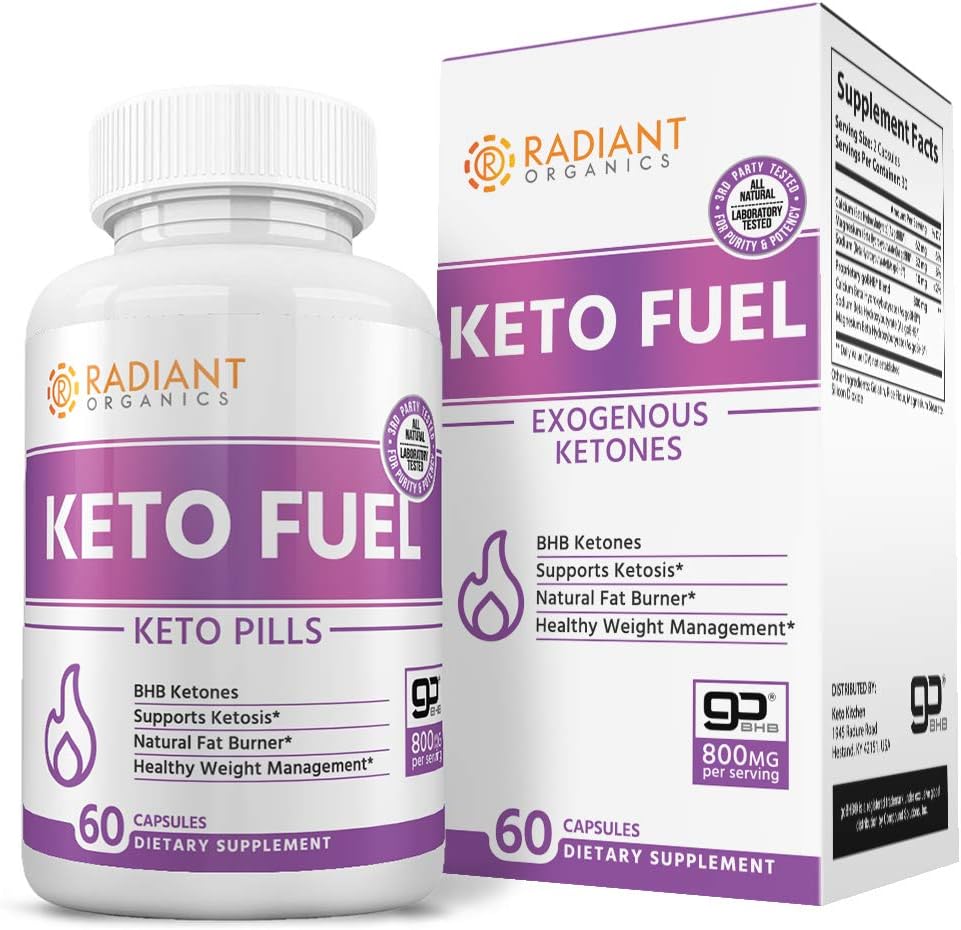 Keto Fuel | Weight Loss Pills | Appetite Suppressant | Keto Pills | Natural Fat Burner | Reach Ketosis Fast | Endurance & Electrolyte Supplement | Womens Fat Burner | 60ct