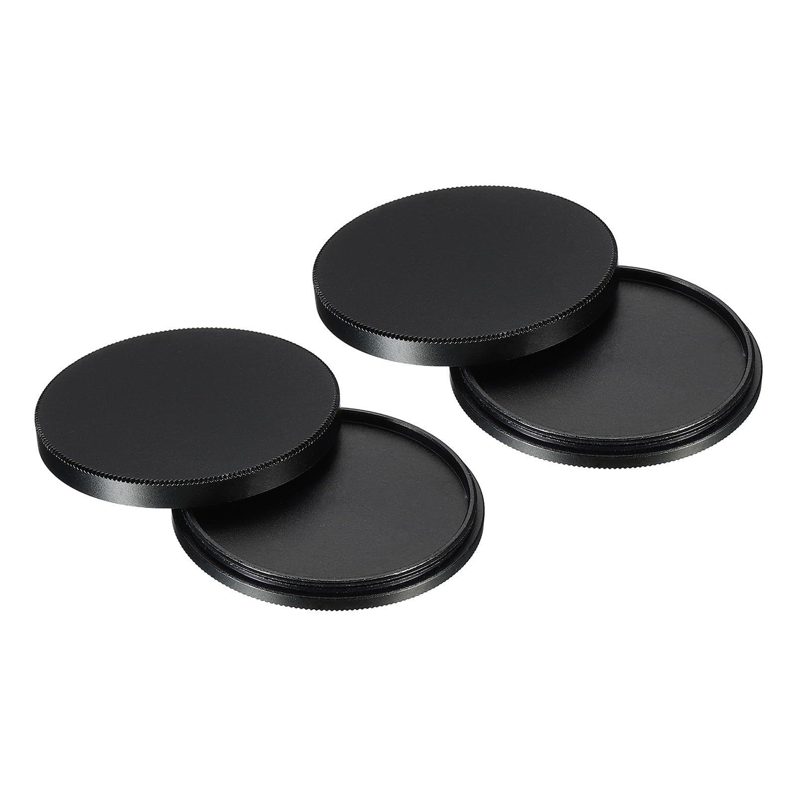 PATIKIL 49mm Lens Cap, 2 Pack Camera Lens Cap Cover Universal Front Metal Lens Filter Stacks Cap Protective Case for 49mm Camera Circular Polarizing Fader ND Filter, Black