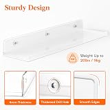 Lifewit Floating Shelves 4 Pack Clear Acrylic 38.1cm Wall Display 15x4 in view 2