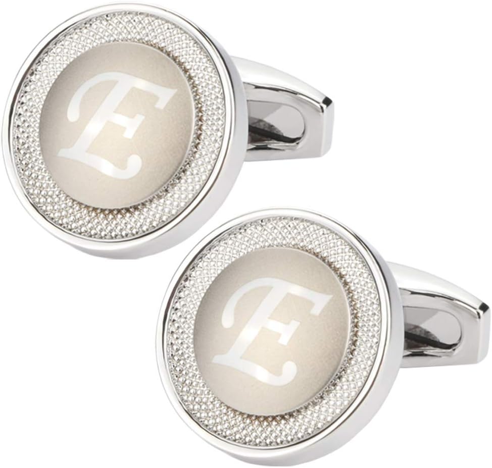 GWD Cufflinks for Men Shirt Premium Quality Personalized Initials Alphabet A-Z Gift Box