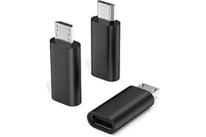 USB C to Micro USB Adapter, Type C Female to Micro B Male Charger Connector Converter for Galaxy S7/S7 Edge, Nexus 5/6 and Mi