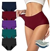 Kvitko Period Underwear for Women High Waisted Cotton Soft Menstrual Period Panties Briefs