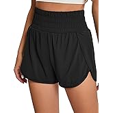 Yilisha Women High Waisted Swim Shorts Tummy Control Swim Bottoms Swimming Shorts with Liner Zipper Pocket