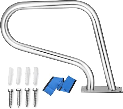 Maryaz Stainless Steel Pool Safety Handrail 250 lbs Deck Mounted