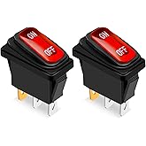 GREHUA On Off Power Switch for Razor Electric Scooter MX350 E300 E100 E200 E325 RX200 eSpark Crazy Cart Dune Buggy Dirt Quad 500 Pocket Mod Mini Chopper 3 Pin 15A 250V 20A 125V KCD3 2 Pack