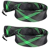 SF Standard Biatcasting Casting Fishing Rod Cover Rod Sock Rod Sleeve (New Green/Black/2PCS)
